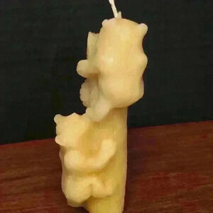 Handmade Beeswax Bear Candle